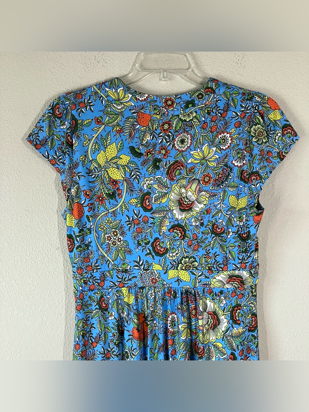 BODEN Fit & Flare Jersey Midi Dress 10 NEW Floral Fruit Euro Summer Vacation - Picture 12 of 15